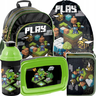 Minecraft 5in1 School Set Batoh Cencil Case z
