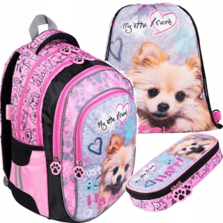 Školský batoh - MLF School Set batoh Pink Dog 3in1