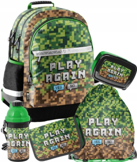Školský batoh - Paso Gaming Play Again 5in1 School Set