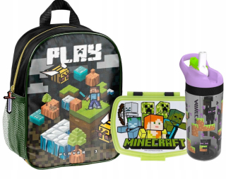 Školský batoh - Minecraft Breakfast Bidon School