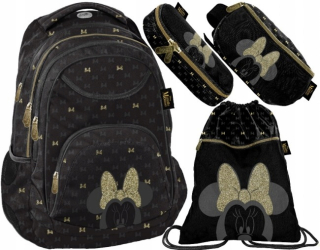 Školská taška - batoh, set, zostava - Školská Kit Paso Bucket Minnie Gold 4in1