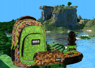 Školský batoh - Minecraft School Batoh / Cencil Case