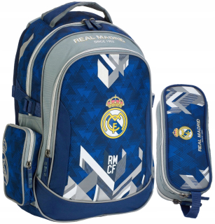 Školská taška - batoh, set, zostava - SADA BATOHU SKUTOČNEJ MADRIDOVEJ ŠKOLY + PÚZDRO NA CERPADLO ASTRA