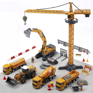 Kit TIR Suitcase Metal Building Car Crane 8575