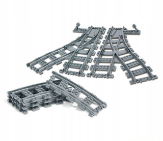 Stavebnica - Sada koľají pre Lego Vlak Vlak Tores 6ks.