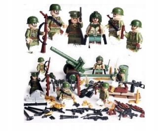 Stavebnica - SET US ARMY AMERIKA 2. svetová vojna POSTAVA BLOKOV