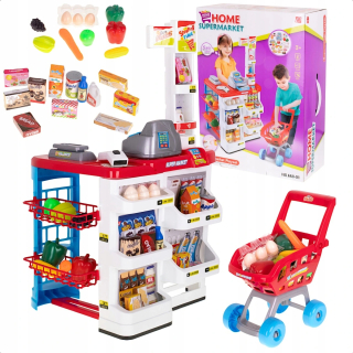 SUPERMARKET SHOP SET XXL FIŠKÁLNY CASH + TROLLEY
