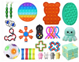 Sada Pop Fidget Toys Antirters hračky