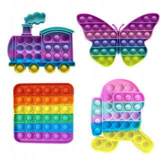 Bubble Bubble Push Toys Set - 4 kusy