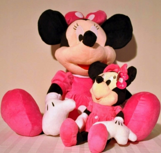 Minnie mouse - Set2x mini Minni Minnie plyšová hračka 80 cm