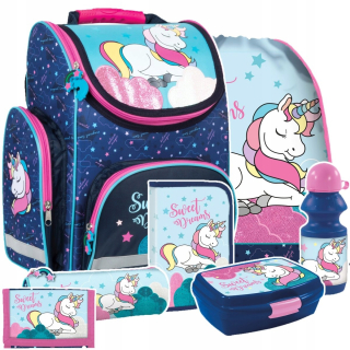 Aktovka - SADY 7 el. UNICORN SCHOOL TORNISTER UNICORN