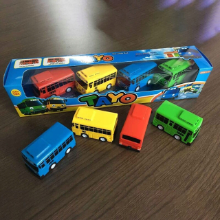 Zábavné 4ks / sada Malý autobus Bus Tayo