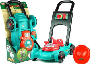 Toy kosačka sada záhradník helma kanister