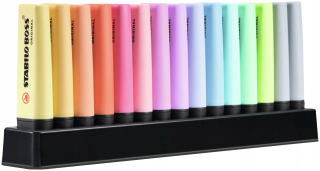 Zvýrazňovač STABILO BOSS CASE SET 15 FARBY
