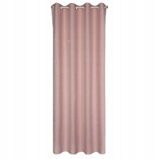 Detské závesy - Opona 140x250 Wendy Pink s aplikáciou motýľa