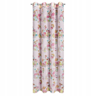 Detské závesy - Claw curtain 140x250 Polly Pink Eurofirany