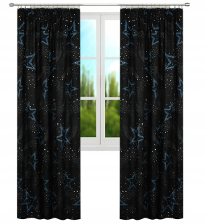Detské závesy - Závesy v detských hviezdach 145x250