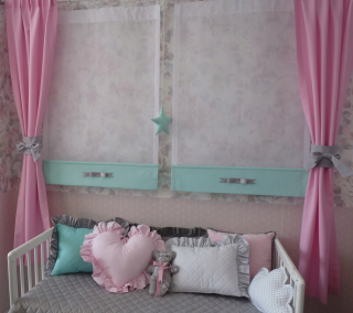 Detské závesy - Konkrétne záclony -wąszie -little Pink do 160 cm