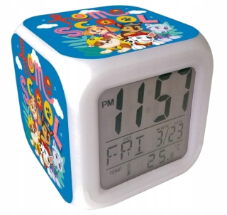 Detské hodiny do izby - Psi Clock Square Patrol 8 cm Digitálny disk