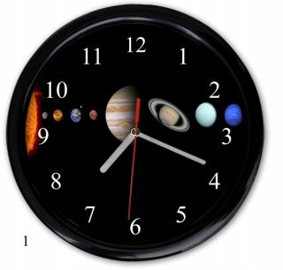 Hodiny do detskej izby - Nástenné hodiny Kosmos Planet Universe Galaxy