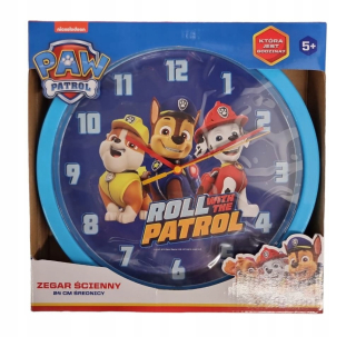 Detské hodiny do izby - Detské nástenné hodiny Paw Patrol 24 cm