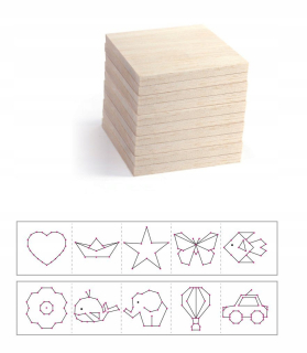 Sada 10 výliskov s Balsa, 10 obrázkov z vzoru.