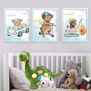 Obráz do detskej izby - Set 3 obrázky A2 40x50cm plagáty Boy Hit Hit