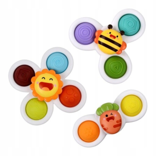 Sada 3 prísaviek kvety s hračkami Top Spinner