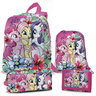 Školská taška - batoh, set, zostava - Nastaviť 4 v 1 My Little Pony Bathpack Sack Case