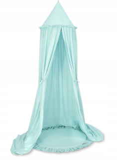 Baldachýn nad postieľku - Sada: Závesný vrchlík + Mat- Bright Mint