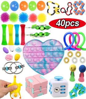 Nastaviť de Brinquedos Pop to Fidget Toy-Push 40PCS