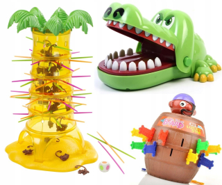Sada rodinných hier 3in1 - opice Crocodile Pirate