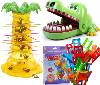Sada rodinných hier Monkey Crocodile stoličky