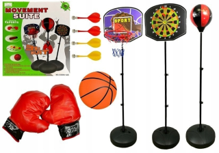 Set 3v1 hry Sports Basketbal Šípky Box