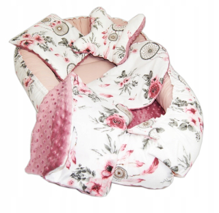 Hniezdo pre bábätko - Cocoon Set Baby Layette Minky playpen 5 el.