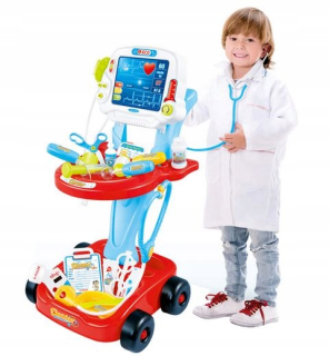 Malý doktor doktor EKG vozík + príslušenstvo
