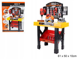 Sada malý DIY workshop stôl s náradím