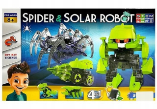Vedecké set Solárny robot sada 4 v 1 + pavúka