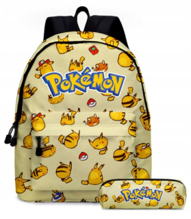 Set BACKPACK + POUZDRO NA PEČURU Pokémon Pikachu originál