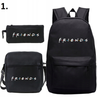 Školská taška - batoh, set, zostava - Sada batohu ceruzkou Case Bag Friends Series