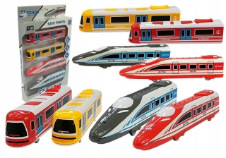 Súprava Pendolino vozov. Rôzne druhy