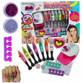 Nail styling kit. Sušič vlasov + lak + sionistická organisace
