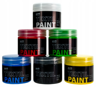 Sada 6x50ml Fabric Farba pre tmavé tkaniny