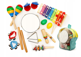 Hudobná set 10 nástrojov + batoh ecotoys
