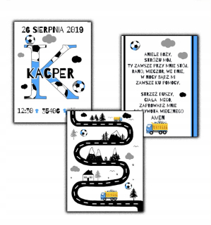 Obráz do detskej izby - Sada plagátov Tipper Football 30x40