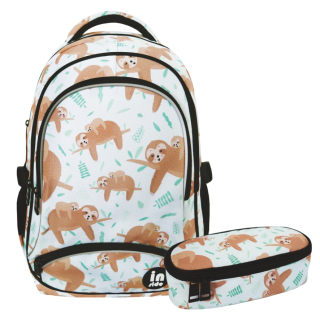 Školský batoh - Mint School Backpack set Leniwce pre stupne 1-3