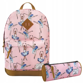 Školský batoh - Set School Backpack Youth Pink Ballerinas