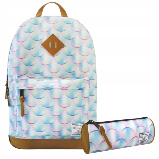 Školská taška - batoh, set, zostava - Školský batoh Set Pastel Ombre Holographic