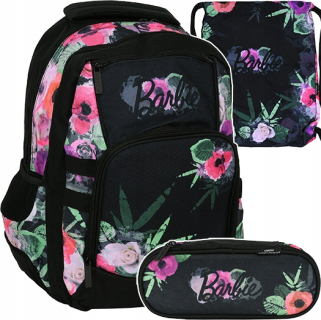 Školská taška - batoh, set, zostava - Sada školského batohu taška ceruzka Barbie STK 47