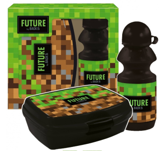 Minecraft - Hra MINECRAFT DERFORM obedár + sada fľaše na vodu